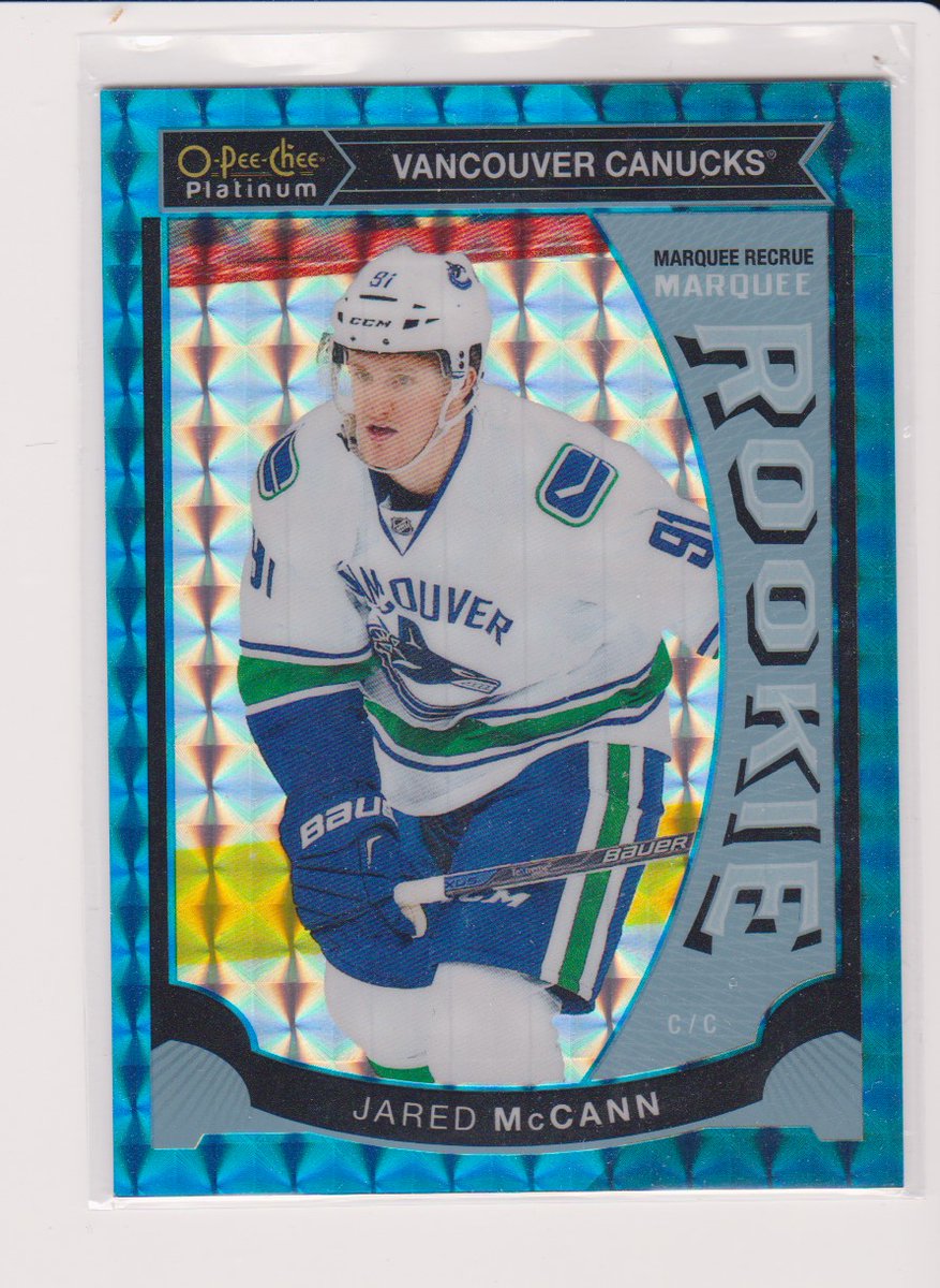 2015-16 OPC Platinum Marquee Rookies Blue Cubes #20 Jared McCann (image for) 2015-16 OPC Platinum Marquee Rookies Blue Cubes #20 Jared McCann